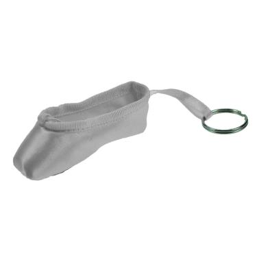 Imagem de Chaveiro Mini-Sapatilha de Ponta Só Dança, em Cetim, Branco