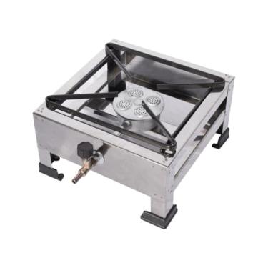 Imagem de Fogareiro Fogão Inox Industrial 1 Boca Alta Pressão