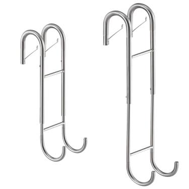 Imagem de Ofiray-home Ganchos de toalha para porta de chuveiro – 23 cm ~ 33 cm de comprimento gancho ajustável para vidro sem moldura sobre a porta, suporte de rodo, cabide de toalha para roupas de banho Rozer