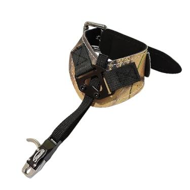 Imagem de JIANZD Paquímetro de disparo de arco composto para tiro com arco camuflado/design preto - alça de pulso preta ajustável