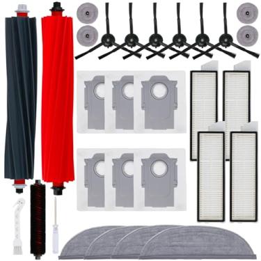 Imagem de Kit de acessórios de 29 peças para Roborock S8 Max/MaxV Ultra Robot Aspirador, peças de reposição incluem 2 escovas de rolo, 1 escova de limpeza de alta velocidade, 4 esfregões, 6 sacos de pó, 6
