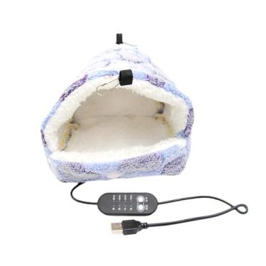 Imagem de Ｂｅｓｇａ Hamster Warm House Fleece Hut Alimentado Por USB Confortável Pet Supplies Rede Pendurado para Ouriço Chinchila Pássaros, Violeta L
