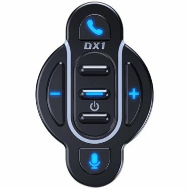 Imagem de Controle remoto com botão de mídia sem fio – Bateria IPX6 resistente à água de 30 dias em espera para ciclismo para chamar controle de música Wake up Voice Assistant compatível com todos os veículos e