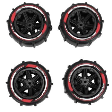 Imagem de RiToEasysports 4 PCS 12mm Hex RC Wheel Paddle Pneus, Kit Off Road de Plástico para WLtoys 144001 144010 144011 144016, Tração Forte para Areia do Deserto de Neve