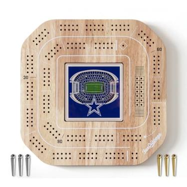 Imagem de YouTheFan NFL Dallas Cowboys Licenciado Fan Cribbage Wood Board Game