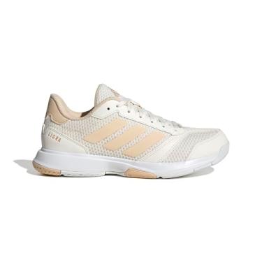 Imagem de adidas Tênis feminino Ligra 8 Indoor, Branco esbranquiçado/areia cristalina/branco, 41