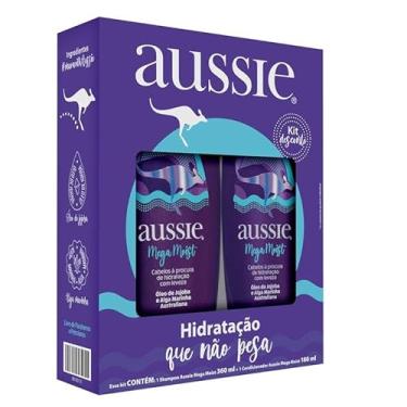 Imagem de Kit Aussie Mega Moist Super Hidratação Shampoo 360ml e Condicionador 180ml