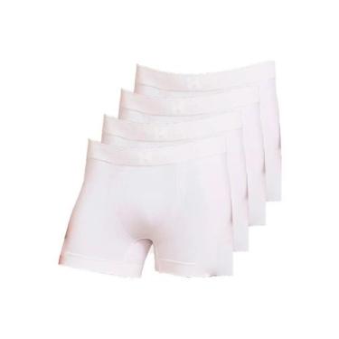 Imagem de Kit com 4 Cuecas Boxer Hope Smc61020, Branco, M