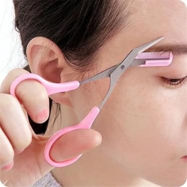 Imagem de Tesoura de cabelo de nariz de aço inoxidável, design ergonômico de corte de precisão, ferramentas para orelhas, nariz, cabelo de sobrancelha