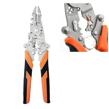 Imagem de Alicate de crimpagem multifuncional 14 em 1, alicate de descascamento elétrico, aço carbono, crimpador, cabo, alicate de divisão de fios, alicate de corte