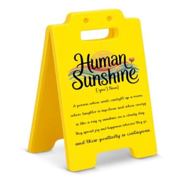 Imagem de Placa decorativa de mesa inspiradora placa de definição de luz do sol humana, decoração de escritório em casa, presentes de agradecimento para colegas de trabalho, amigos, professores, enfermeiras