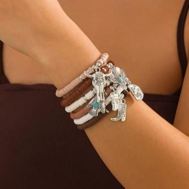 Imagem de Pulseiras femininas ocidentais turquesa, botas de vaqueira, roupas de concerto country para mulheres, chapéu de vaqueira, pulseira, vestidos boho 2025