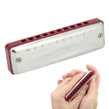 Imagem de Drfeify Blues Harmonica Aço Inoxidável F MONTEGAN KEY para Profissionais e Iniciantes, Durável para Desempenho de Palco, Branco/azul/laranja/vermelho/preto, Com Saco de Gaita para Entusiastas da