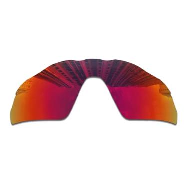 Imagem de Lentes de substituição para óculos de sol Oakley Radar EV Pitch OO9211/polarizadas de 1,5 mm/fácil de instalar, Vermelho escuro, 132*49mm