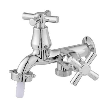 Imagem de Torneira Dupla para Máquina de Lavar e Tanque, Saída Dupla para Lavanderia