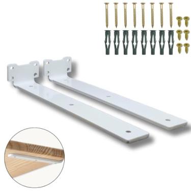 Imagem de Suporte Mão Francesa Invisível Inverso Estilo Moderno Segurança Reforçada Aço Resistente (Preto)