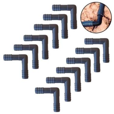 Imagem de Kit 12 Cotovelo Para Mangueira 1/2 Polegadas Conexão Joelho L 1/2 para