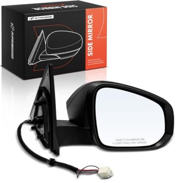 Imagem de A-Premium Espelho retrovisor traseiro externo preto dobrável manual do passageiro - compatível com Toyota Tacoma 2024 2025