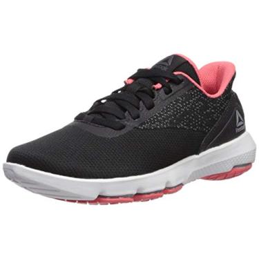 Imagem de Reebok Cloudride DMX 4.0 Tênis de caminhada feminino, Preto/Cinza frio/Rosa brilhante/Branco, 6.5