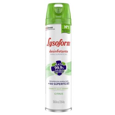 Imagem de Lysoform Citrus, Desinfetante Aerosol, Ideal para Superfícies Diversas, 360ml