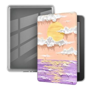 Imagem de Akacy Capa transparente e macia com padrão pintado para Kindle paperwhite de 6,8 polegadas 11ª geração 2021, capa traseira fina e flexível de silicone TPU (31)