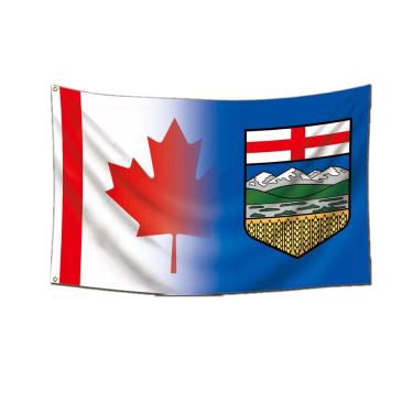 Imagem de Bandeira Alberta Canada 150x90cm - 100% poliéster durável