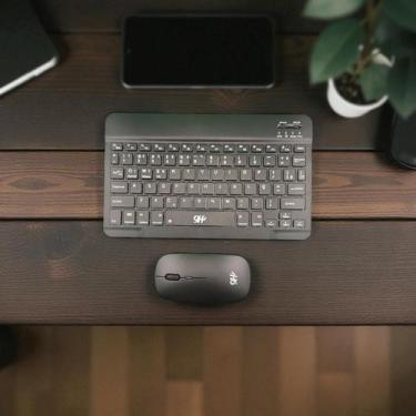 Imagem de Mini Teclado Kit com Mouse Sem Fios Bluetooth para Tablet Celular PC -