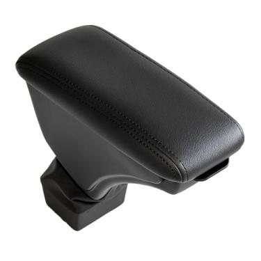 Imagem de Encosto Apoio De Braço Com Porta Objetos Para Nivus Sense (Preto - Costura Preta)