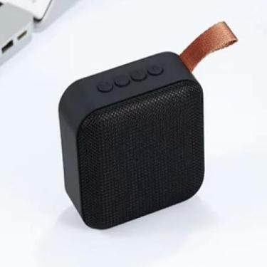 Imagem de Mini Caixa de Som Portátil AL 1115 - Caixa Som Bluetooth com Rádio FM, Bateria 300mAh e Alça(preto)