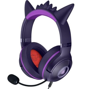 Imagem de Razer Kraken Kitty V2 – Edição Gengar – Fone de ouvido USB (Gengar Spikes, Stream Reactive Lighting, HyperClear Cardioid Mic, Triforce 40 mm Drivers, 7.1 Surround Sound) Violeta