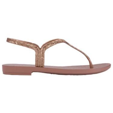 Imagem de Sandalia Rasteira Feminina Grendha Glitter Amor Em Flor, 37, Rose glit