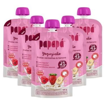 Imagem de Kit 5 Papinha Yoguizinho De Frutas Vermelhas E Banana 100g