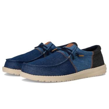 Imagem de HEYDUDE Tênis masculino Wally Tri Mix Craft Slip-On, Blazer/Multi azul-marinho, 42