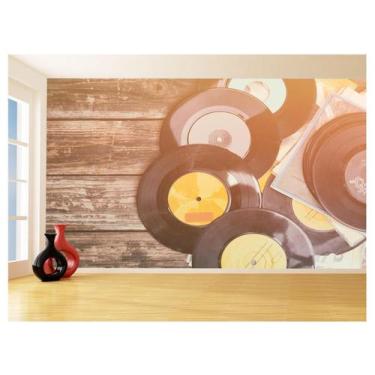 Imagem de Papel De Parede 3D Musica Vinil Antigos Retrô 3,5M Mus86 - Você Decora