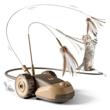 Imagem de Teaser elétrico para gatos | Ativado por toque com varinha - brinquedos eletrônicos automáticos para gatos, para gatinhos, enriquecimento, tédio, exercícios, estimulação mental, caça