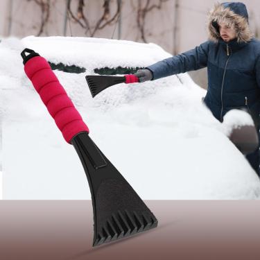 Imagem de Raspador de gelo para para-brisa de carro, ferramenta de remoção de gelo e gelo de neve, pá portátil para quebrar o gelo para todos os carros, SUVs e caminhões/vermelho