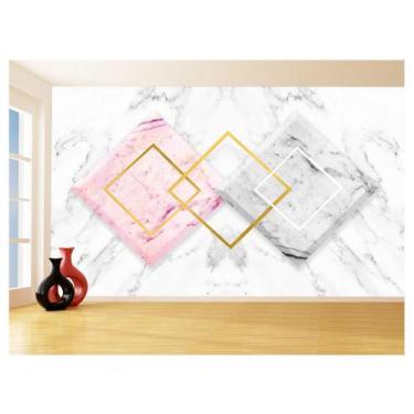 Imagem de Papel De Parede 3D Estilo Marmore Cores Formas 3,5M Mbr35 - Você Decor
