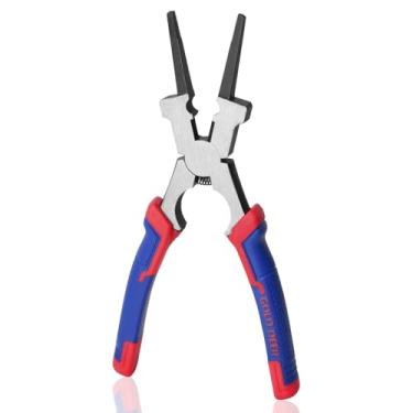 Imagem de GOLD DEER Alicate de soldagem MIG profissional de 20 cm, ferramentas de soldagem multifuncionais com limpador de bocal MIG, cabo ergonômico para soldagem profissional, elétrica, mecânica, oficina e