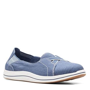 Imagem de Clarks Mocassim feminino Breeze Skip, Tecido jeans, 9