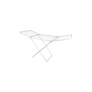 Imagem de Varal de Chão Buenos Aires, Aço Branco, Retrátil, Suporta 8kg, Dimensões 95cm x 1,33m x 53cm, Ideal para Apartamentos