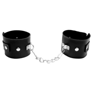 Imagem de Tornozeleiras com Corrente – Algemas Eróticas com Corrente para Jogos Sensuais Cor Preto