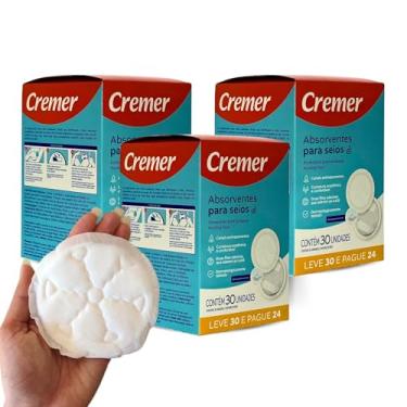 Imagem de Absorvente de Seio Amamentação Cremer 90 unidades (3 pacotes com 30 unidades)