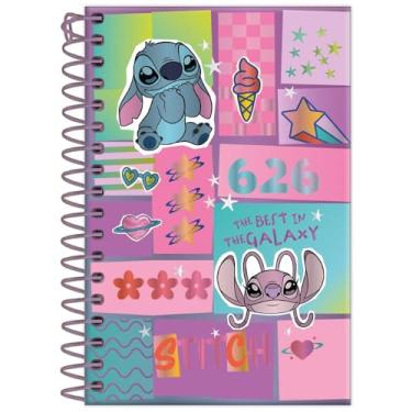 Imagem de Caderneta 1/8 Espiral Capa Dura 100x150mm 80 Folhas Stitch Capa A Foroni