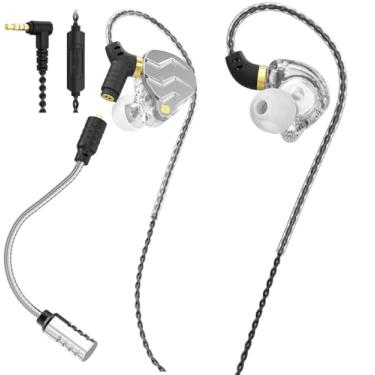 Imagem de XOX KG01 Fones de ouvido profissionais para jogos, botões de batalha, microfone destacável, som surround 4D, driver dinâmico de 11 mm para jogos móveis, PlayStation, PC com 3,5 mm/tipo-c (3,5 mm