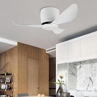 Imagem de EKROTOK Ventiladores de Teto com Luz, Ventilador De Teto Com Luz E Controle Remoto 6 Velocidades 76CM 127/220V