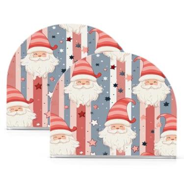 Imagem de Wassud Porta-guardanapos de acrílico de Natal, dispensador de guardanapo de papel moderno para mesa, cozinha, sala de jantar, bancada comporta 50-60 guardanapos 2 peças