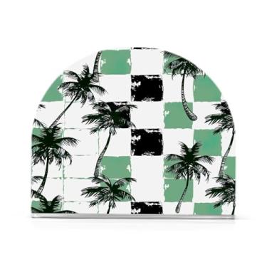 Imagem de Porta-guardanapos de palmeira de treliça verde para mesas, porta-guardanapos de Halloween para cozinha, porta-guardanapos de mesa, porta-guardanapos de coquetel, porta-guardanapos de papel656