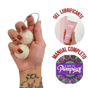 Imagem de Bolinhas para Pompoarismo Ben Wa com Manual e Gel Lubrificante - Pau B