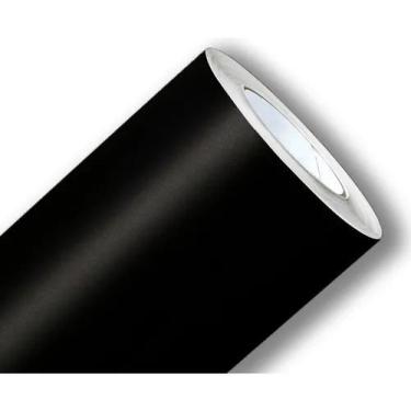 Imagem de Adesivo Vinil 60x120cm envelopamento Satin Preto Black Fosco para Colu
