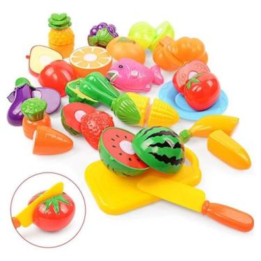 Imagem de Brinquedo Comidinha Cozinha Frutas e Verdura Masterchef 12pçs - OMG
